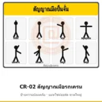 ป้ายปั้นจั่น สัญญาณมือรถเครน (ASME B30.5) รหัส CR-02 ผลิตโดยแอทไซน์บอร์ด หาดใหญ่ ส่งทั่วประเทศ (ภาพตัวอย่าง)