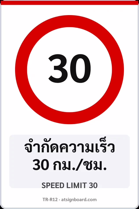 ตัวอย่างป้ายจราจรมาตรฐานกรมทางหลวง